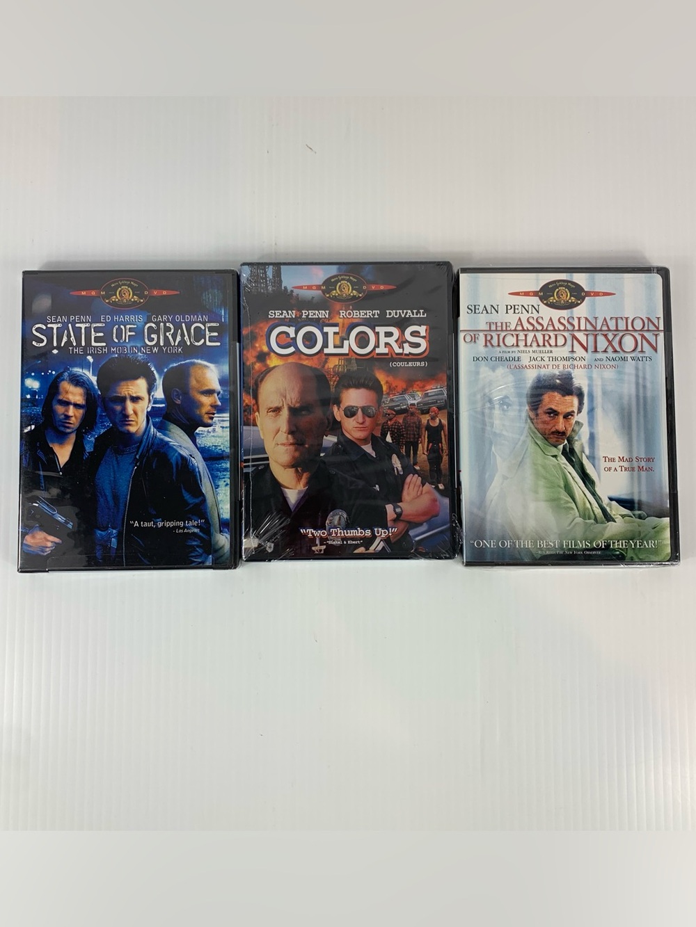 3 DVD Lot Sean Penn State of Grace, Colors, Assassination of Richard Nixon New